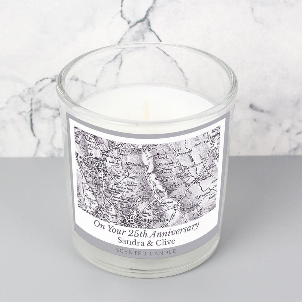 Personalised 1805 - 1874 Old Series Map Compass Jar Candle Extra Image 3